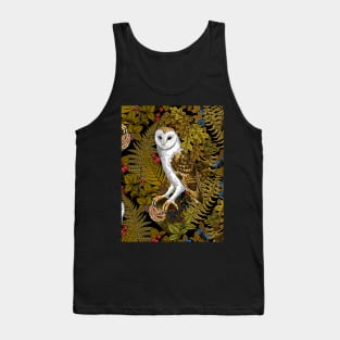 Owls, ferns, oak and berries 2 Tank Top